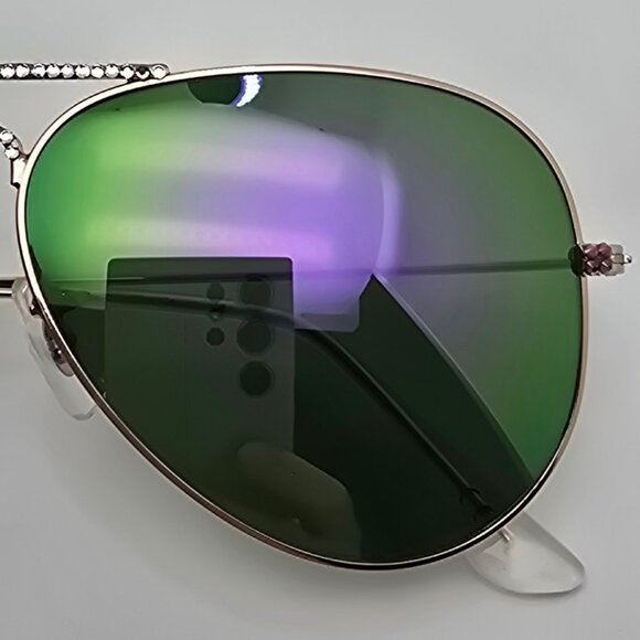 Jimmy Crystal GL1261 Swarovski Silver Frame Purple Mirror Len Aviator Sunglasses main image 8